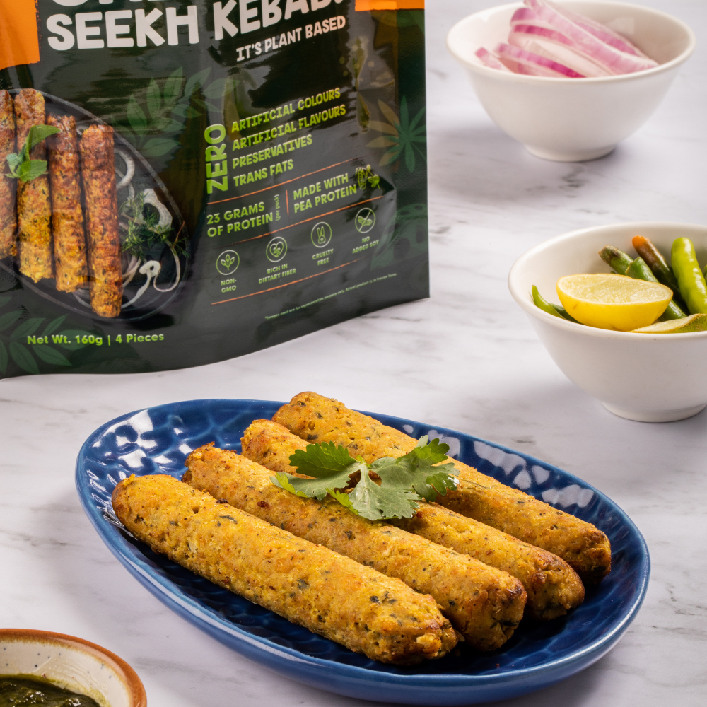 Plant Based Chick'n Seekh Kebab