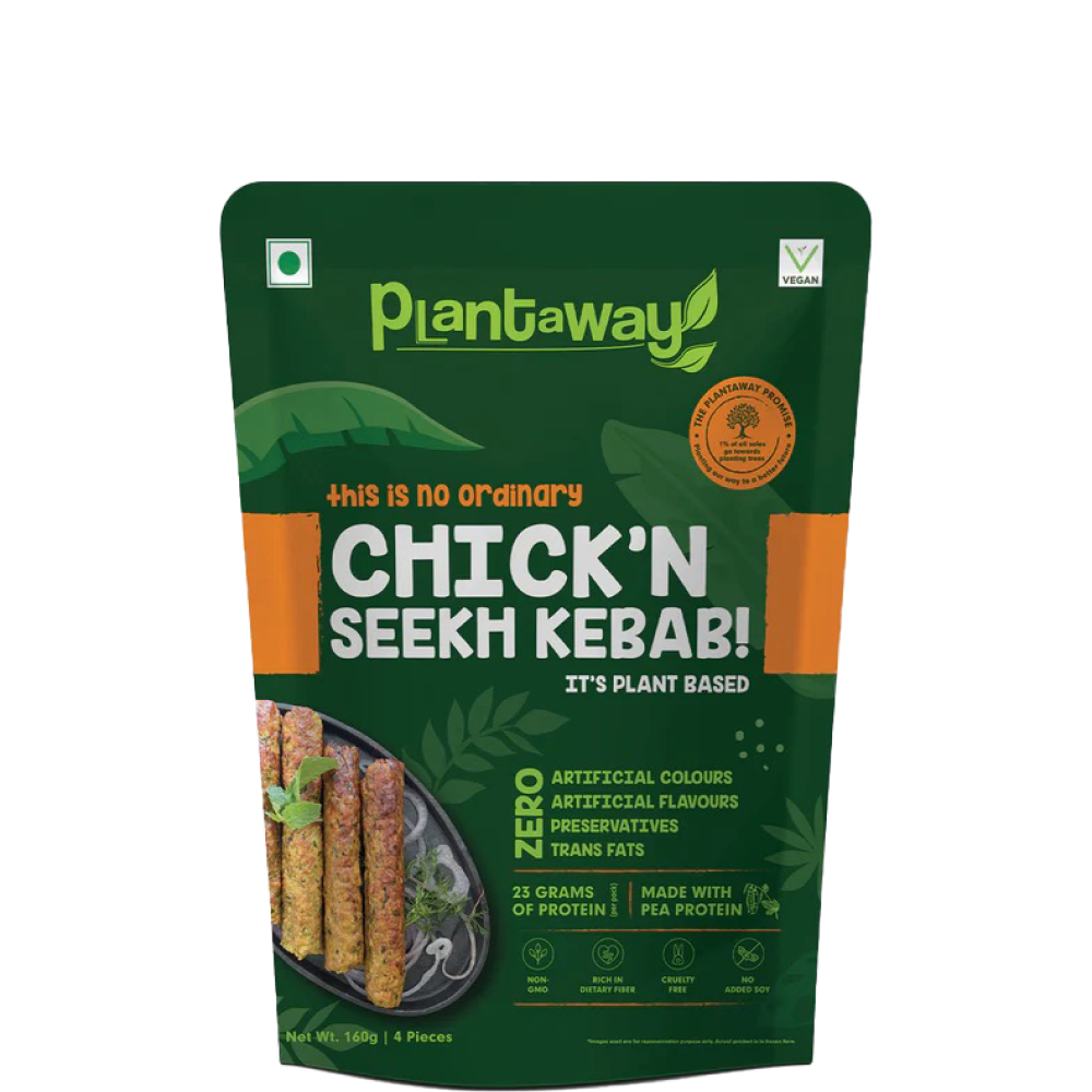 Test Plant Based Chick'n Seekh Kebab