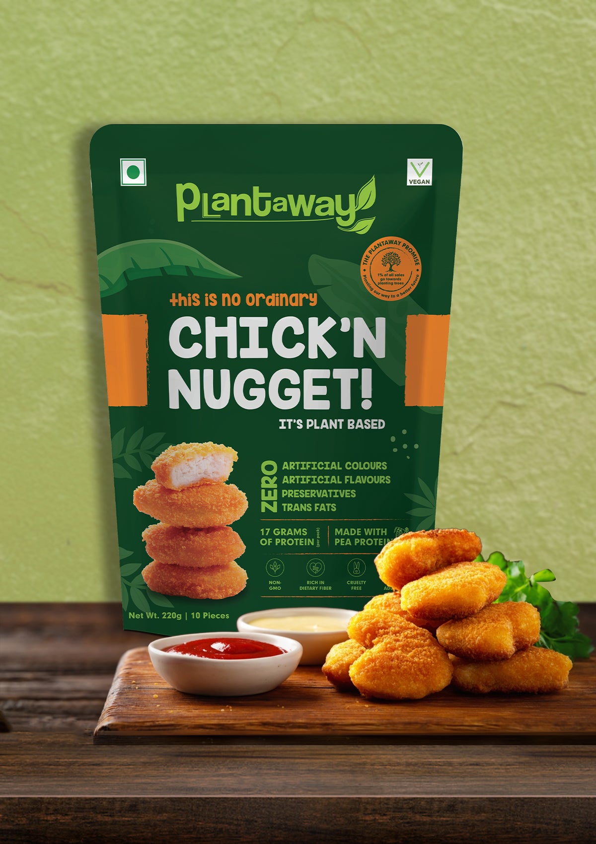 Test Plant Based Chick'n Nugget