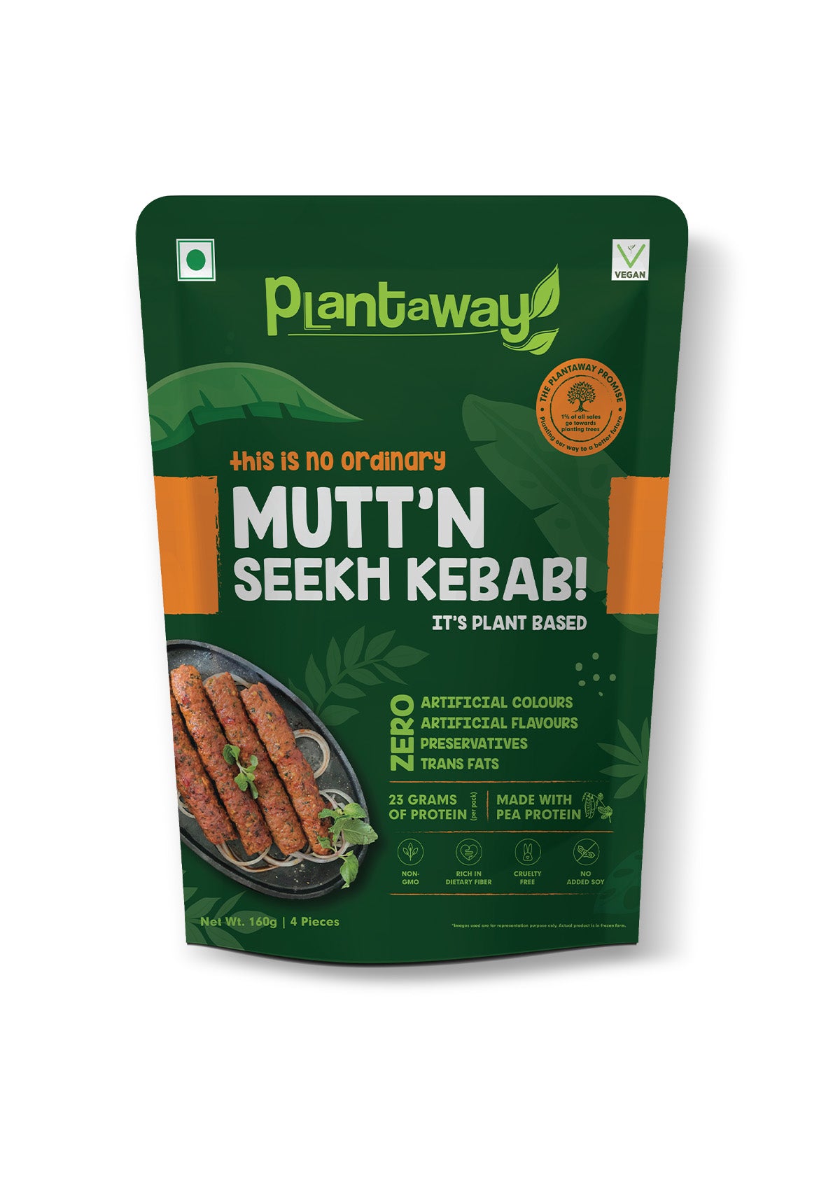 Test Plant Based Mutt'n Seekh Kebab